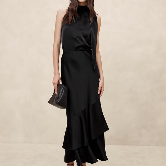 Banana Republic factory SATIN TIERED MAXI SKIRT - Picture 1 of 1